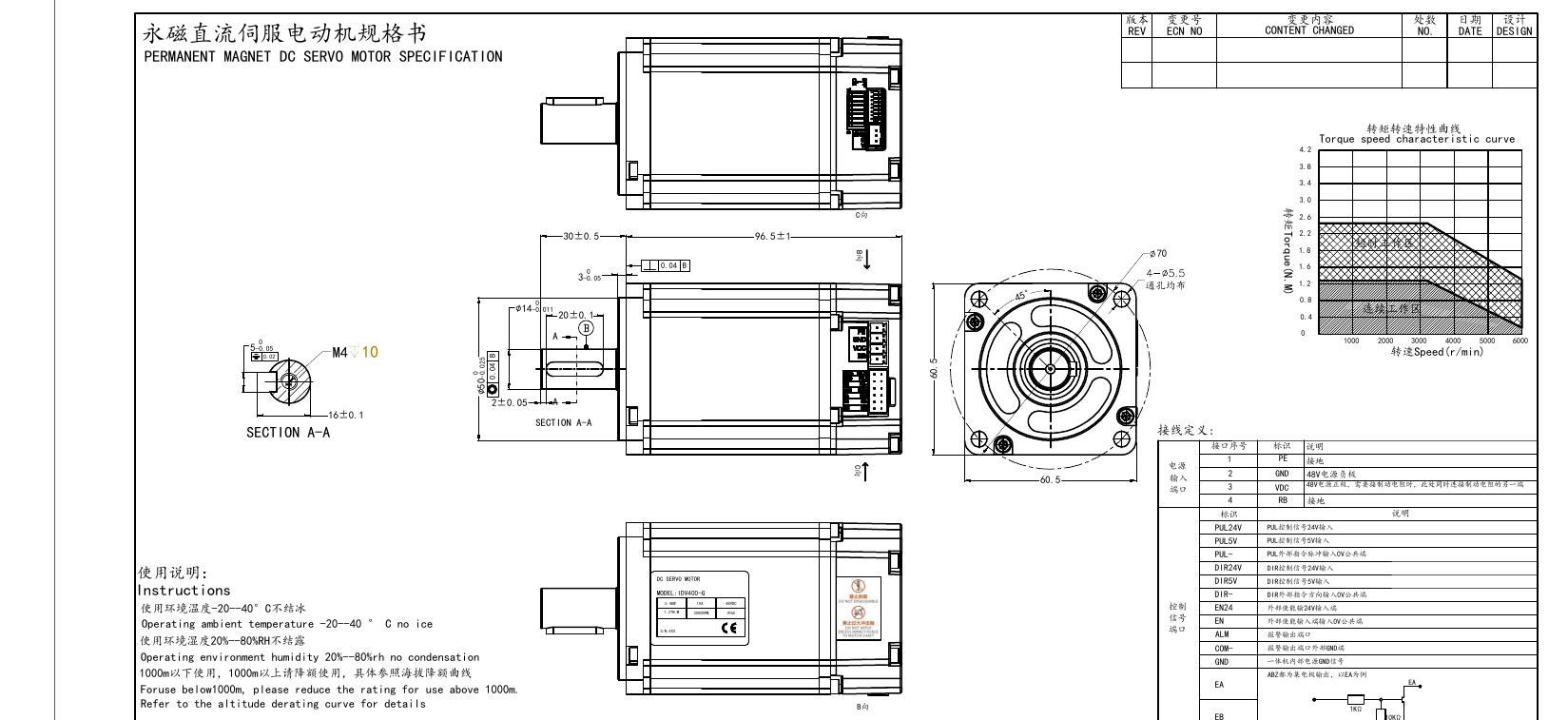 Габаритный чертёж IDV400; открыть PDF