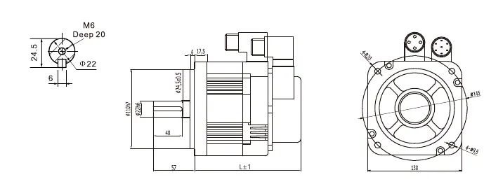 Габаритный чертёж TSMA-13J5030A-48