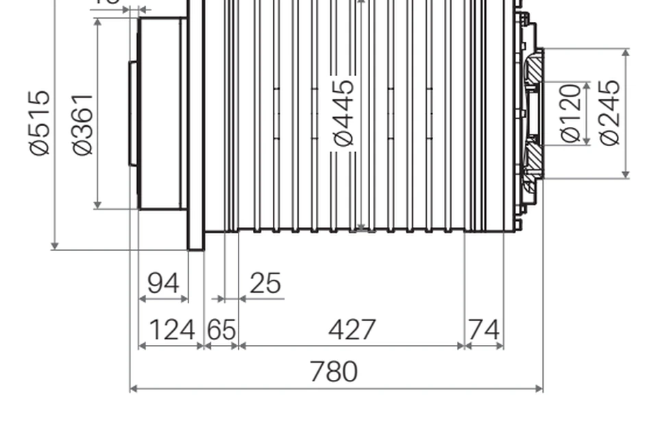 Габаритный чертёж CTB BCES-A211WD-4022-350-2000
