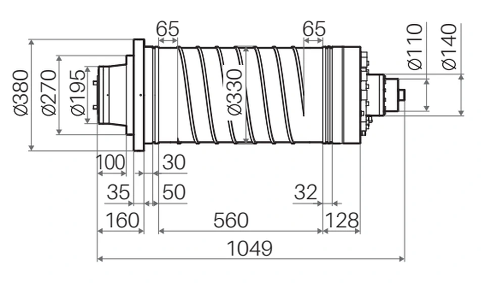 Габаритный чертёж CTB BCES-BT50B-4045-750/6000