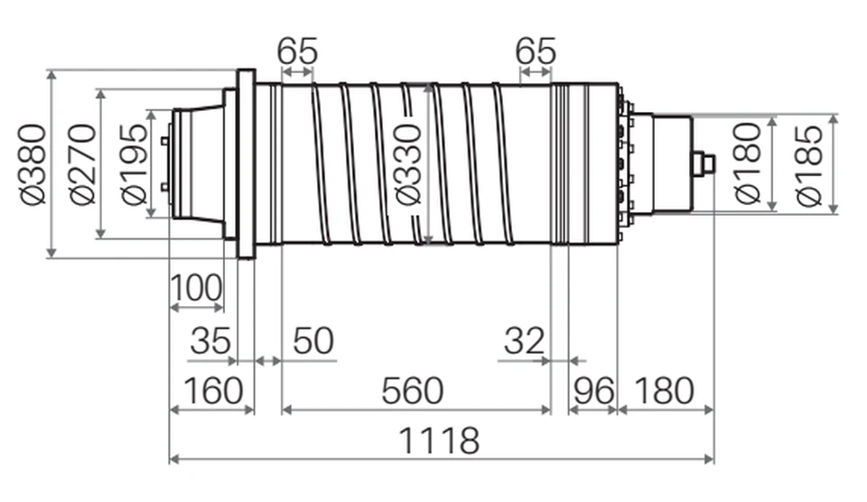 Габаритный чертёж CTB BCES-BT50B-4045-750/6000-R