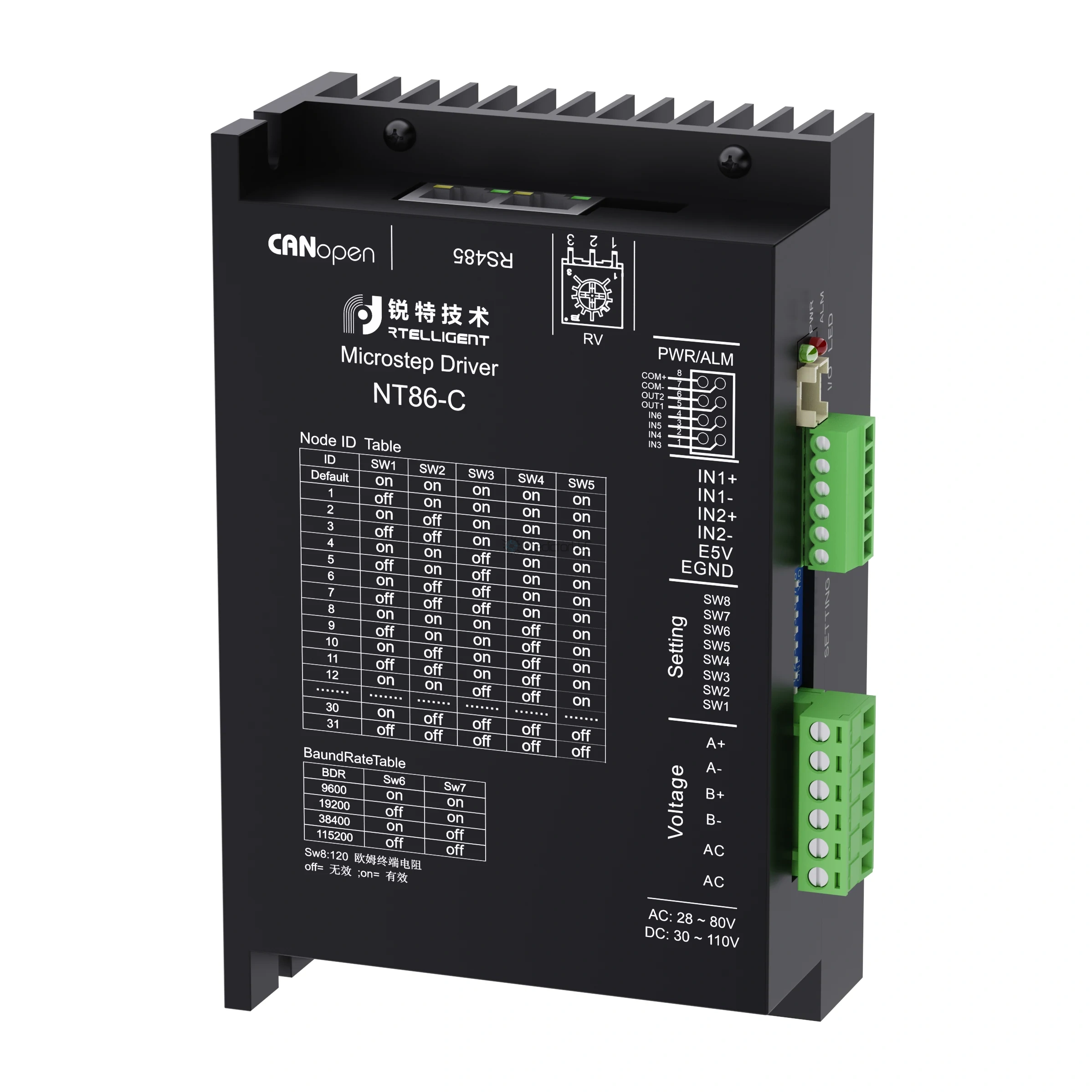 Драйвер шагового двигателя Rtelligent NT86-C