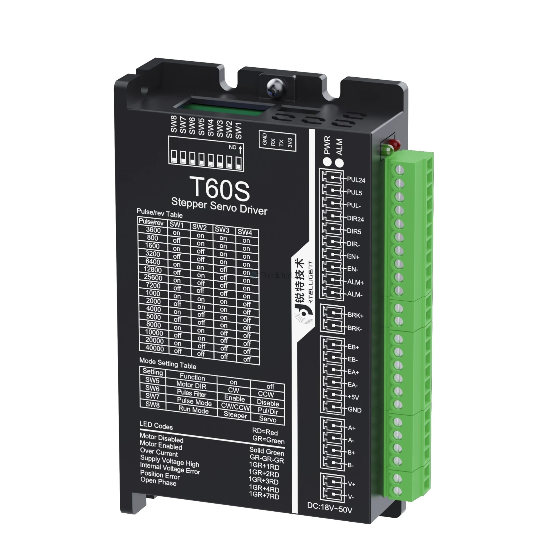 Драйвер шагового двигателя Rtelligent T60S