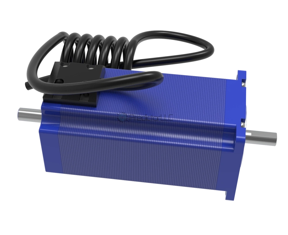 Шаговый двигатель NEMA 23, корпус 112 мм с двойным валом