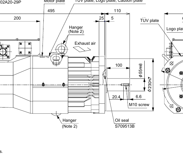 Чертёж исполнения HA-LFS801, руководство Mitsubishi Electric, стр. 7-138