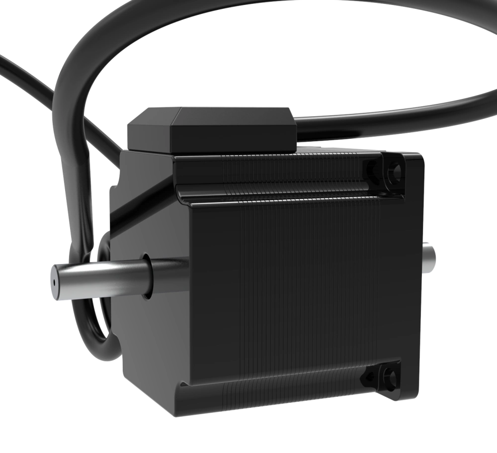 Шаговый двигатель NEMA 23 корпус 56 мм с двойным валом 21 и 10 мм