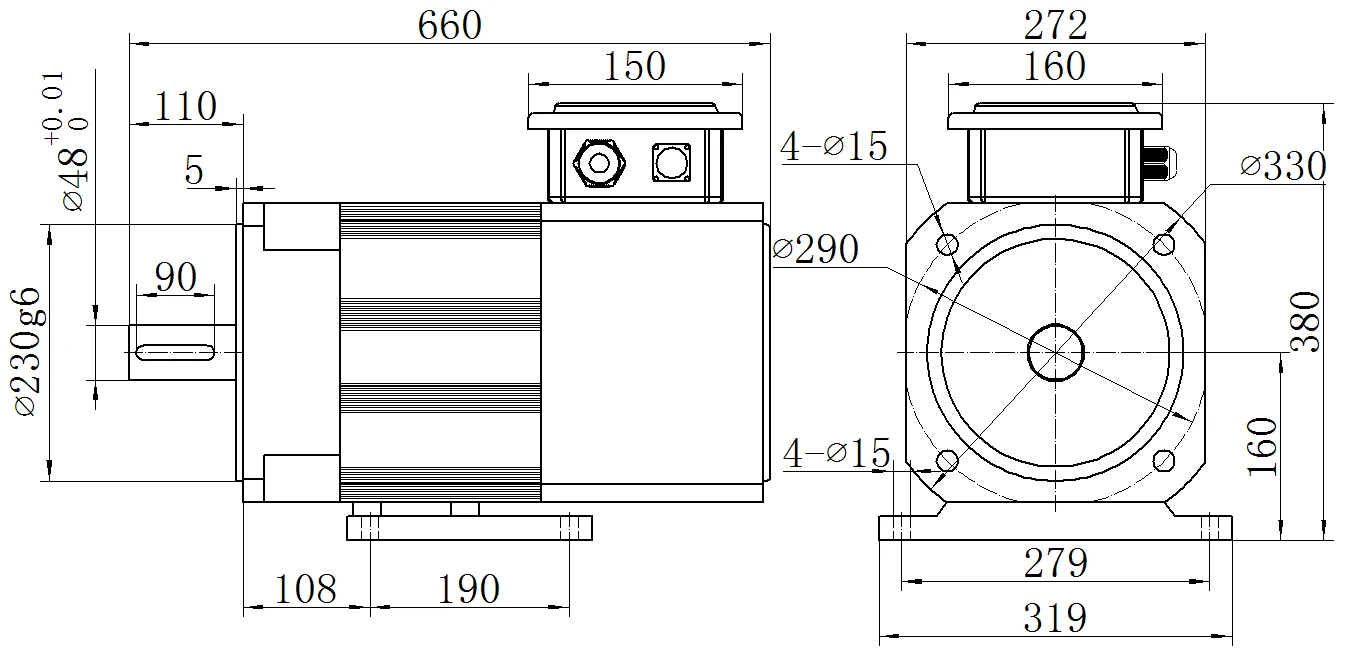 Габаритный чертёж MKSERVO DH13-3