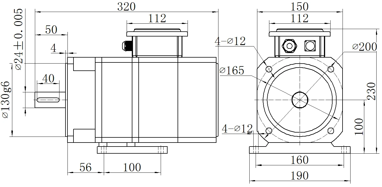 Габаритный чертёж MKSERVO DH08