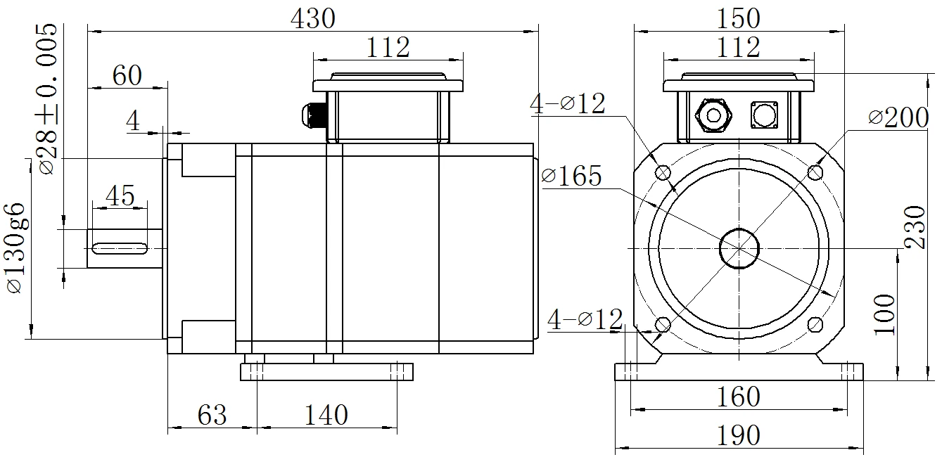 Габаритный чертёж MKSERVO DH08