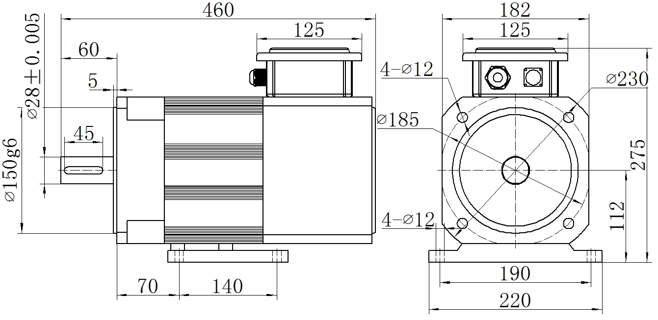 Габаритный чертёж MKSERVO DH09
