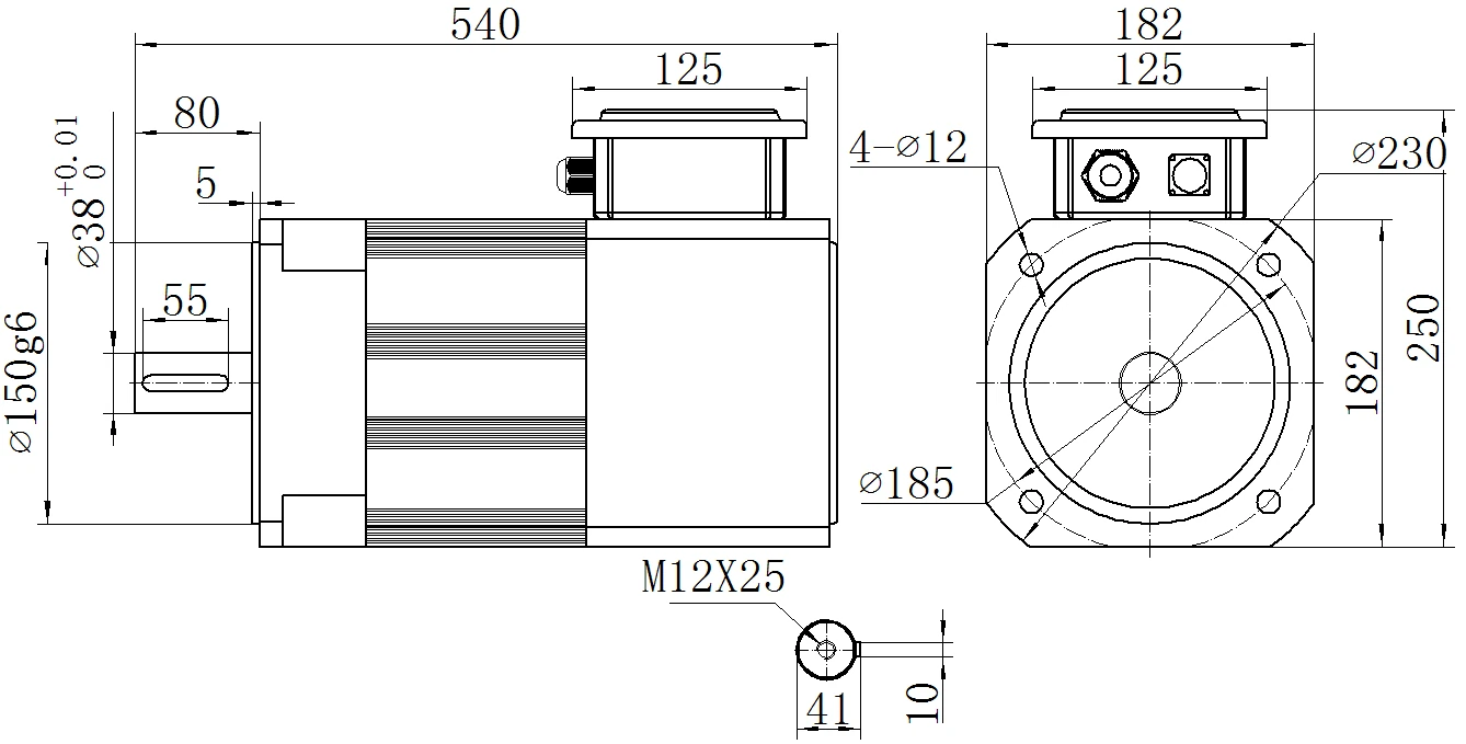 Габаритный чертёж MKSERVO DH09