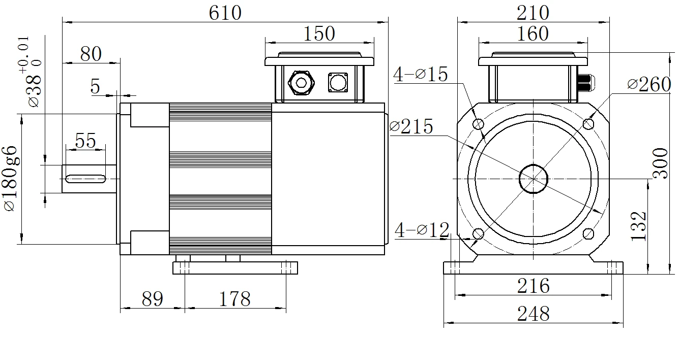 Габаритный чертёж MKSERVO DH10