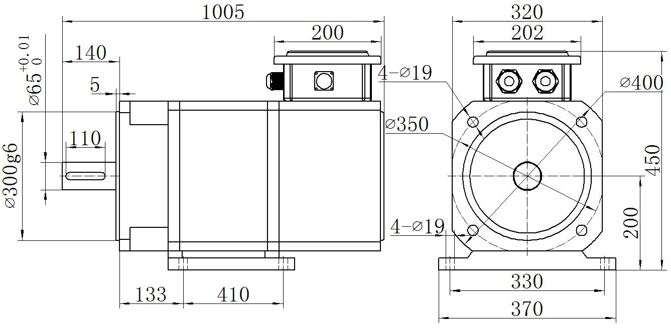 Габаритный чертёж MKSERVO DH16