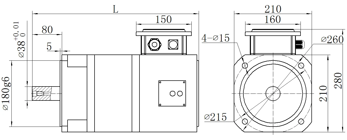 Габаритный чертёж MKSERVO DHGK10